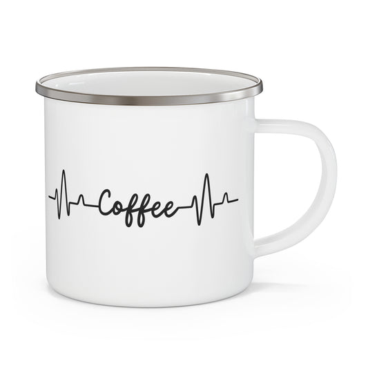 Coffee. Enamel Camping Mug
