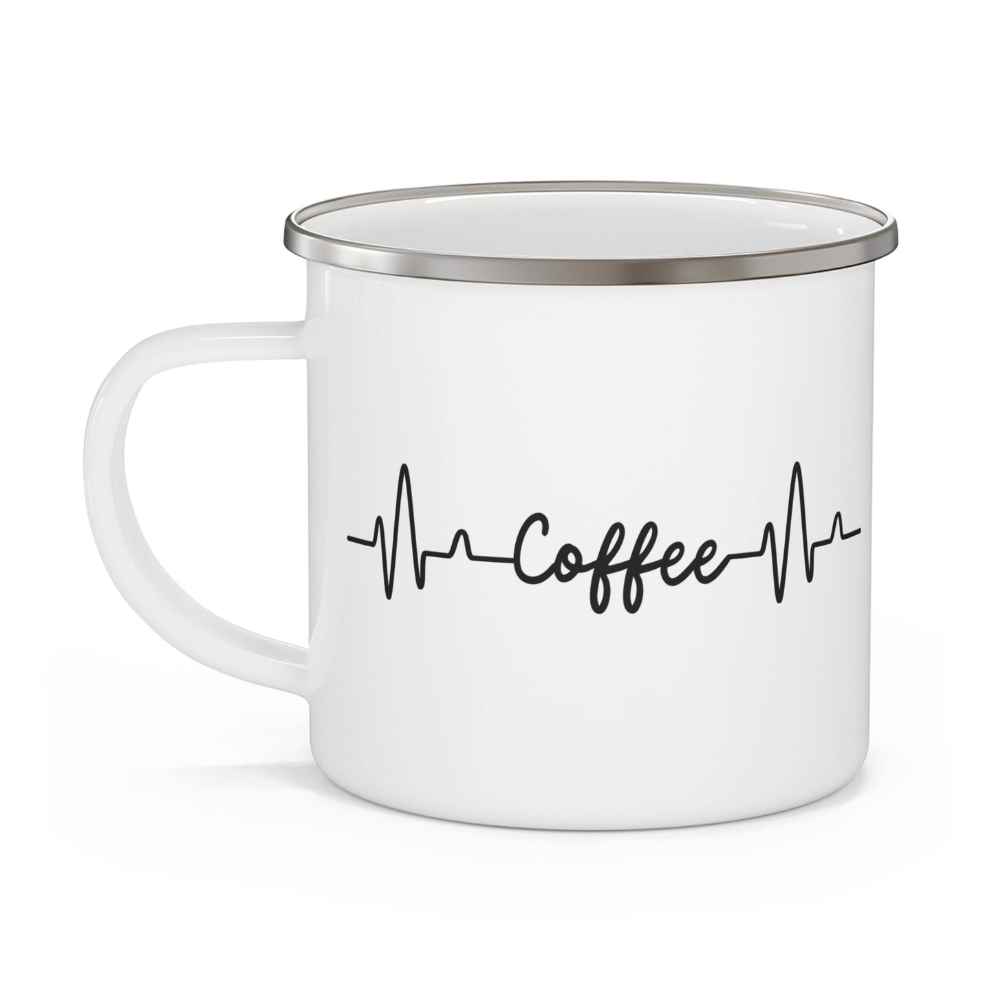 Coffee. Enamel Camping Mug