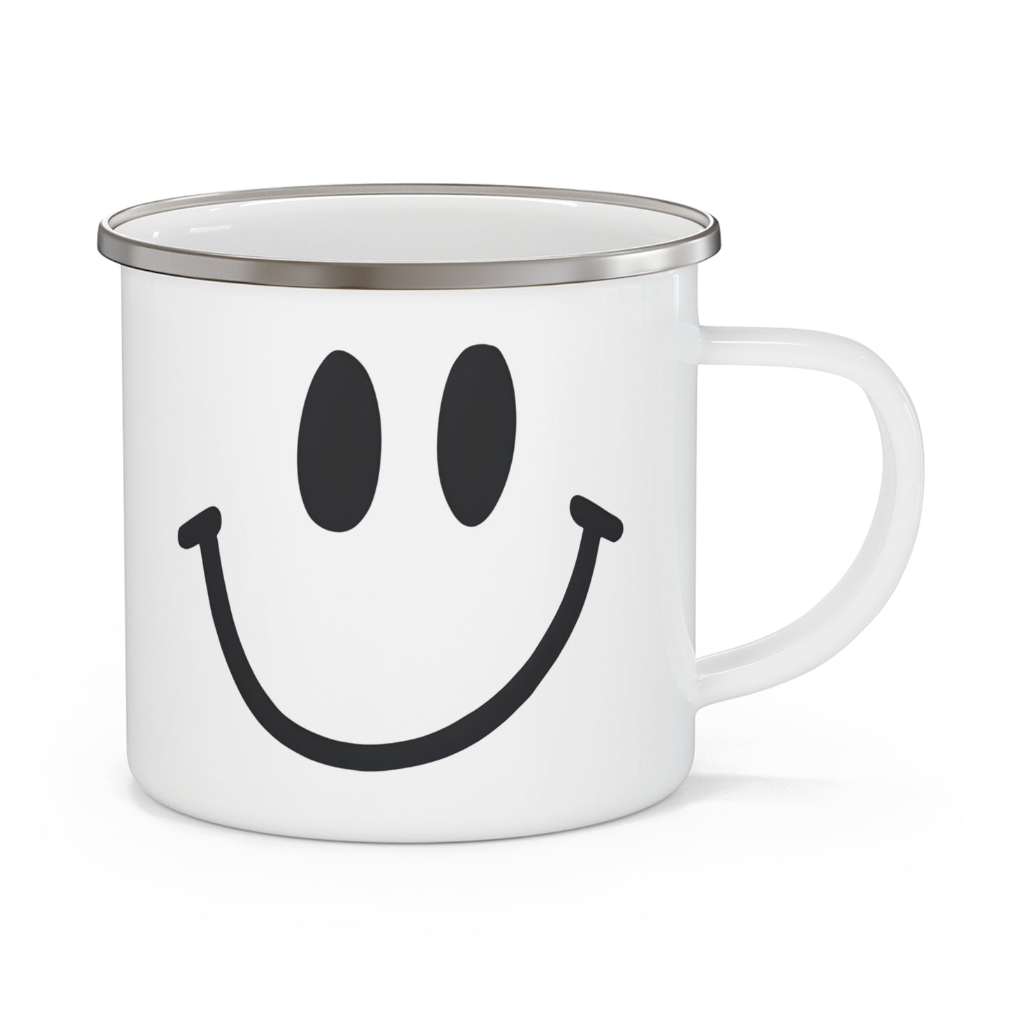 Smiley. Enamel Camping Mug