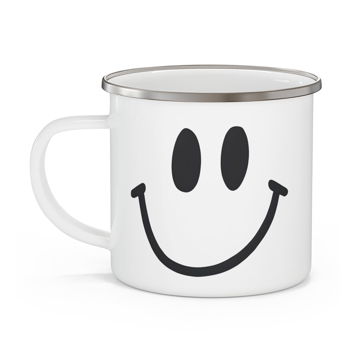 Smiley. Enamel Camping Mug