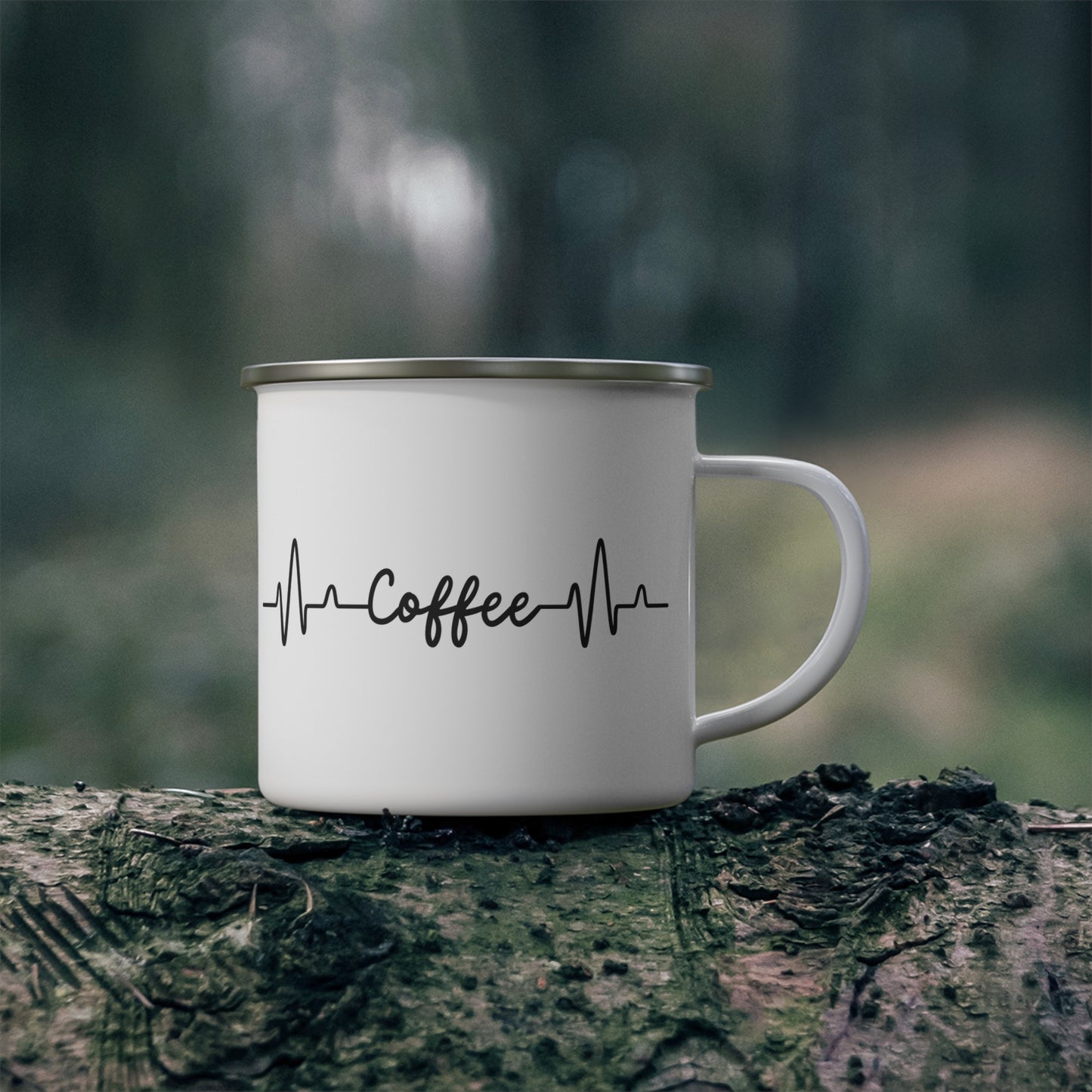 Coffee. Enamel Camping Mug