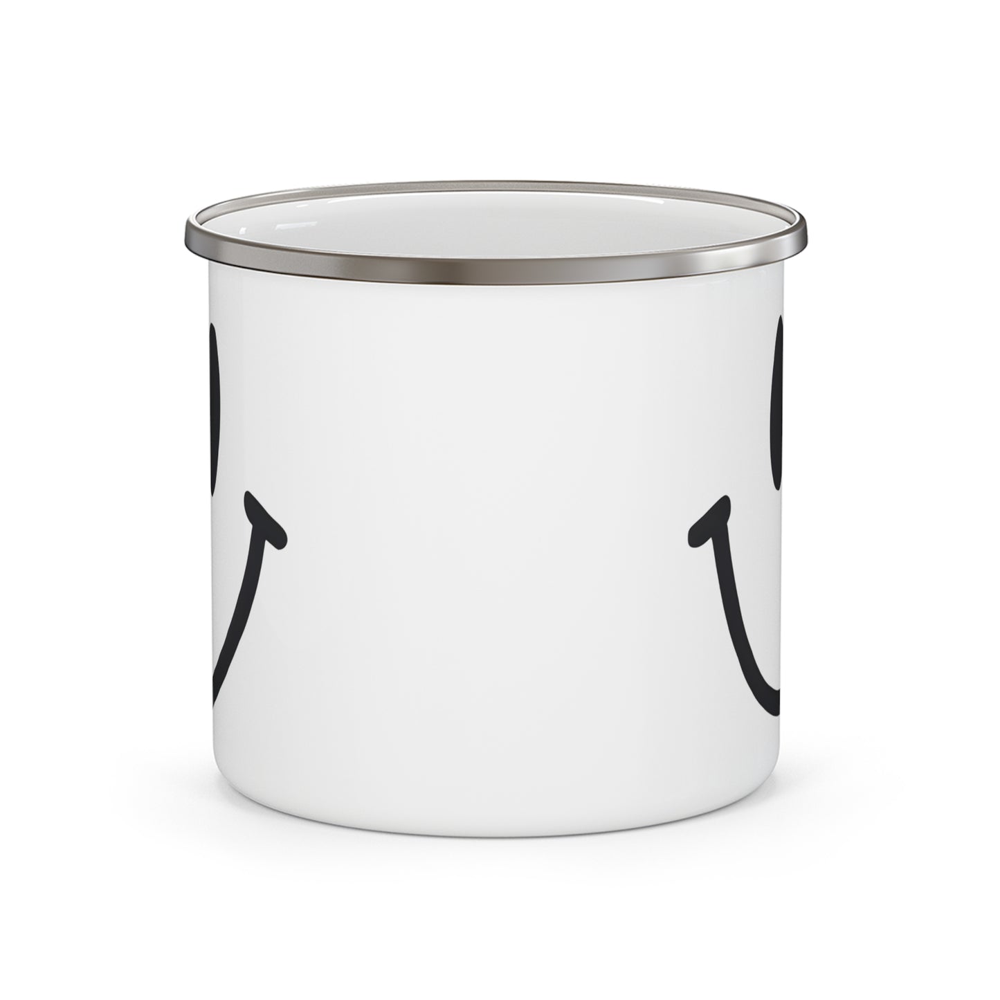 Smiley. Enamel Camping Mug