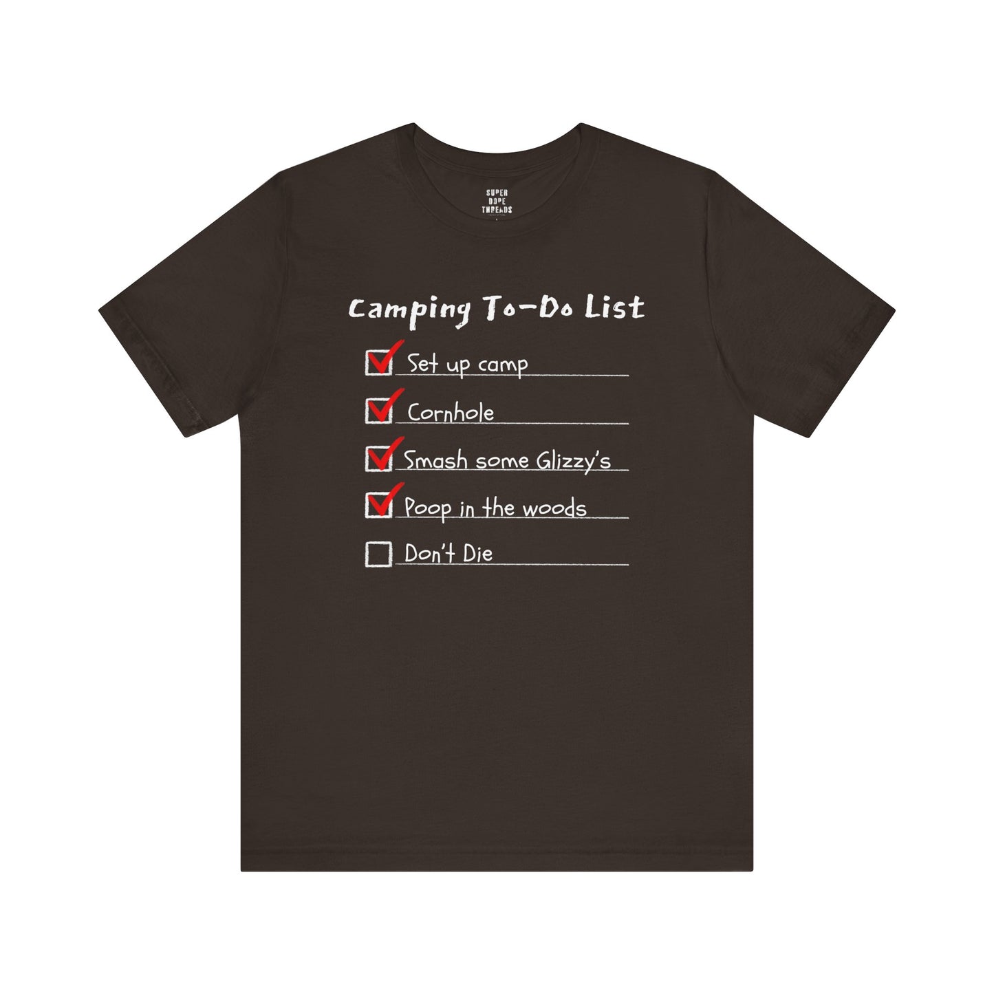 Super Dope Threads - Camping To-Do List