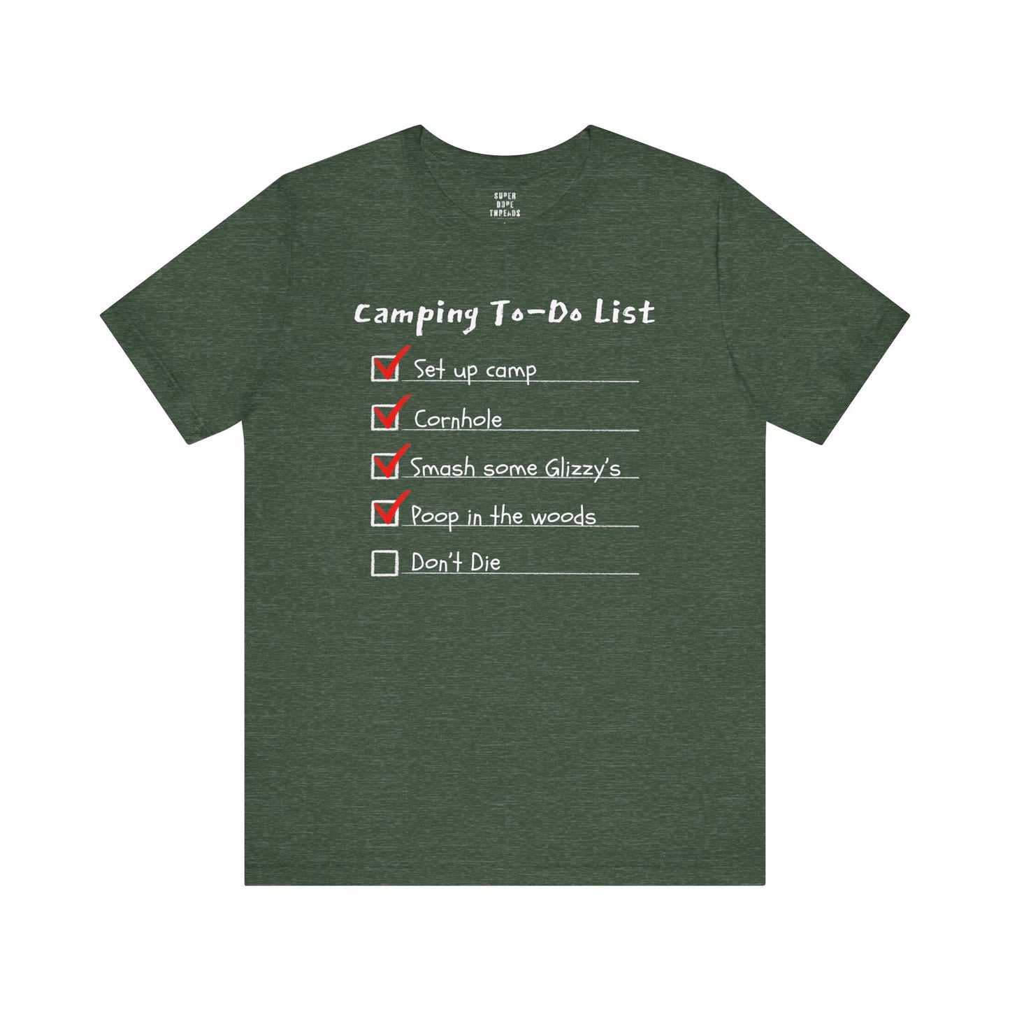 Super Dope Threads - Camping To-Do List