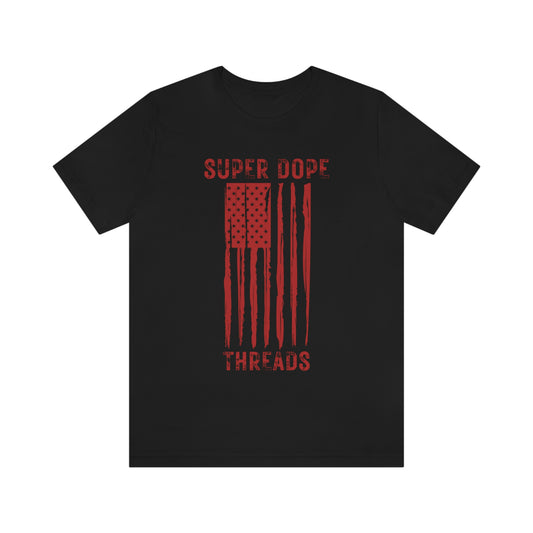 Super Dope Threads - Black n Red American Proud