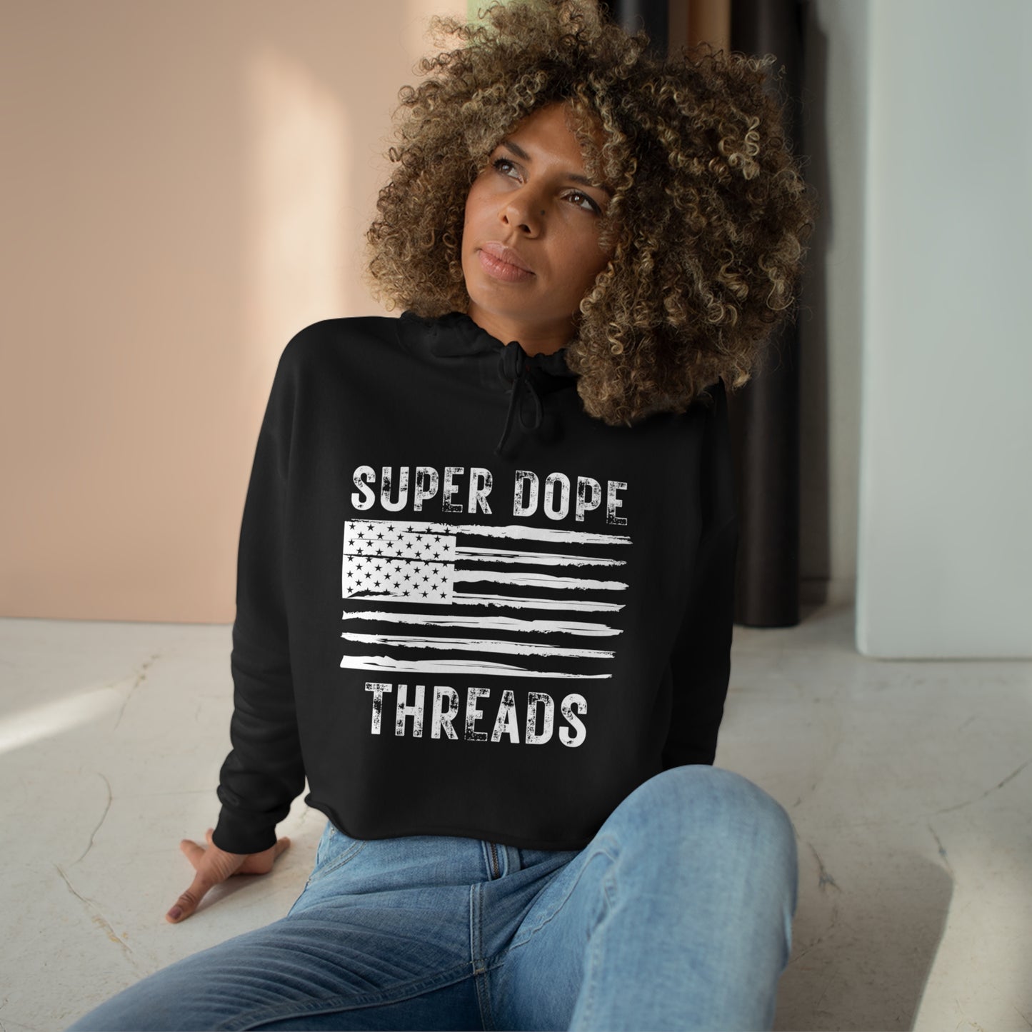 Super Dope Threads - Dope Ladies Crop Hoodie