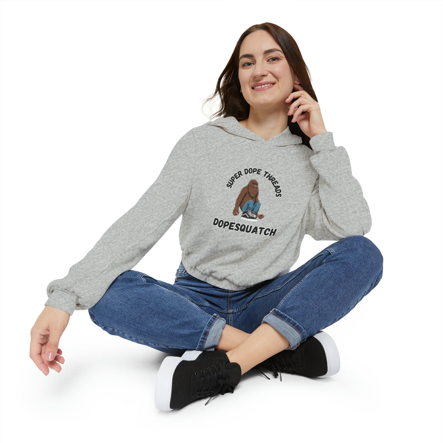 Super Dope Threads - Super Dope Ladies DopeSquatch Cinched Hoodie