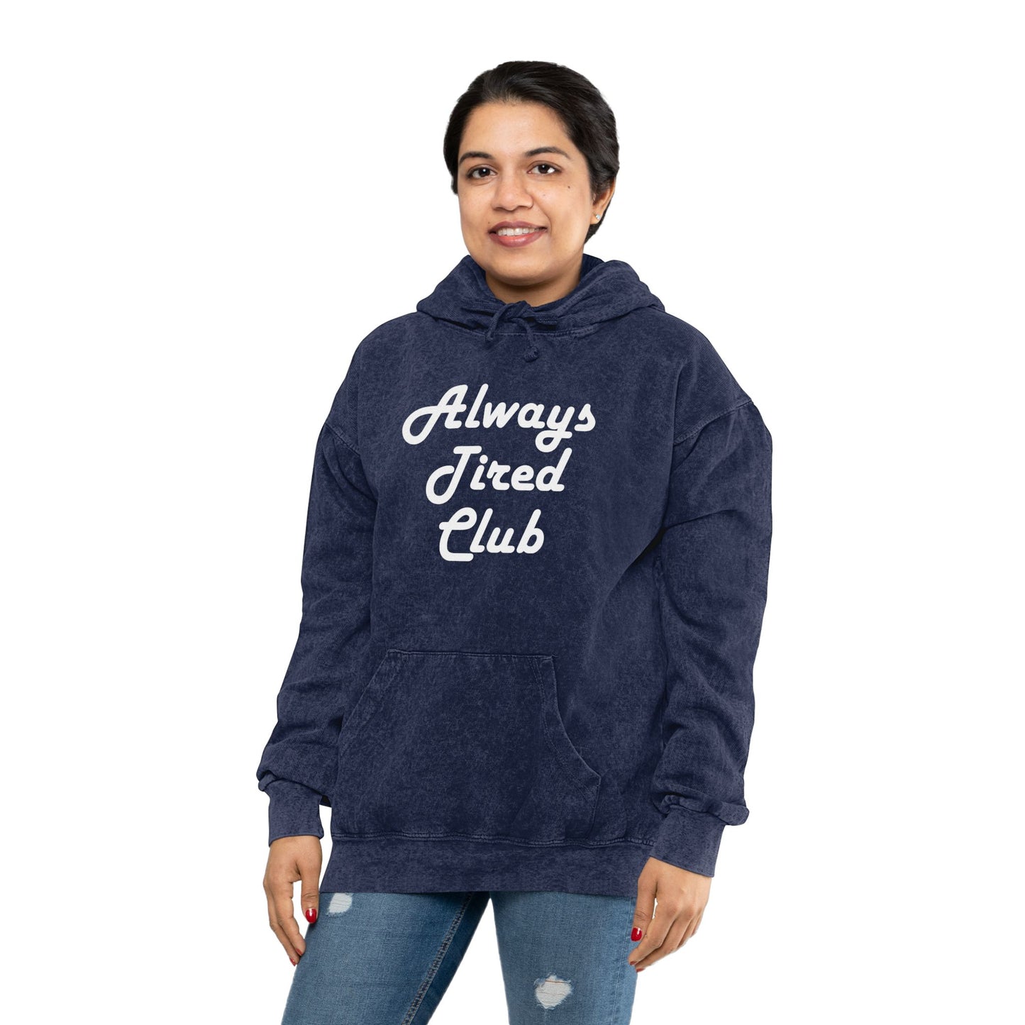 Super Dope Threads - Always Tired Mineral Wash Hoodie