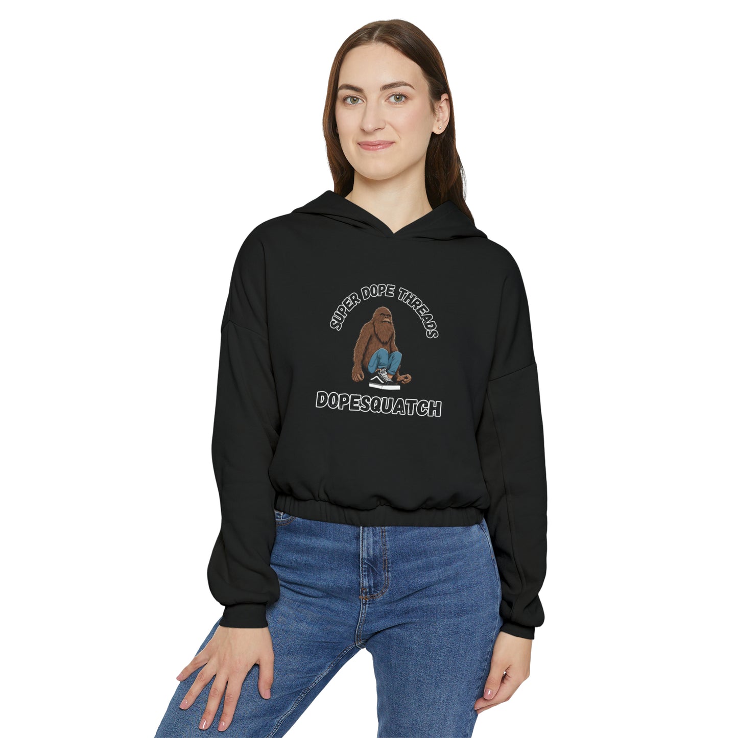 Super Dope Threads - Super Dope Ladies DopeSquatch Cinched Hoodie