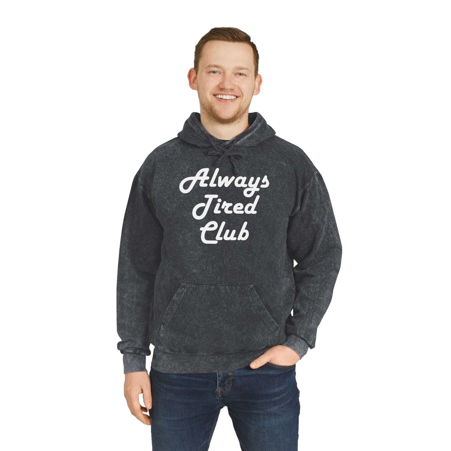 Super Dope Threads - Always Tired Mineral Wash Hoodie