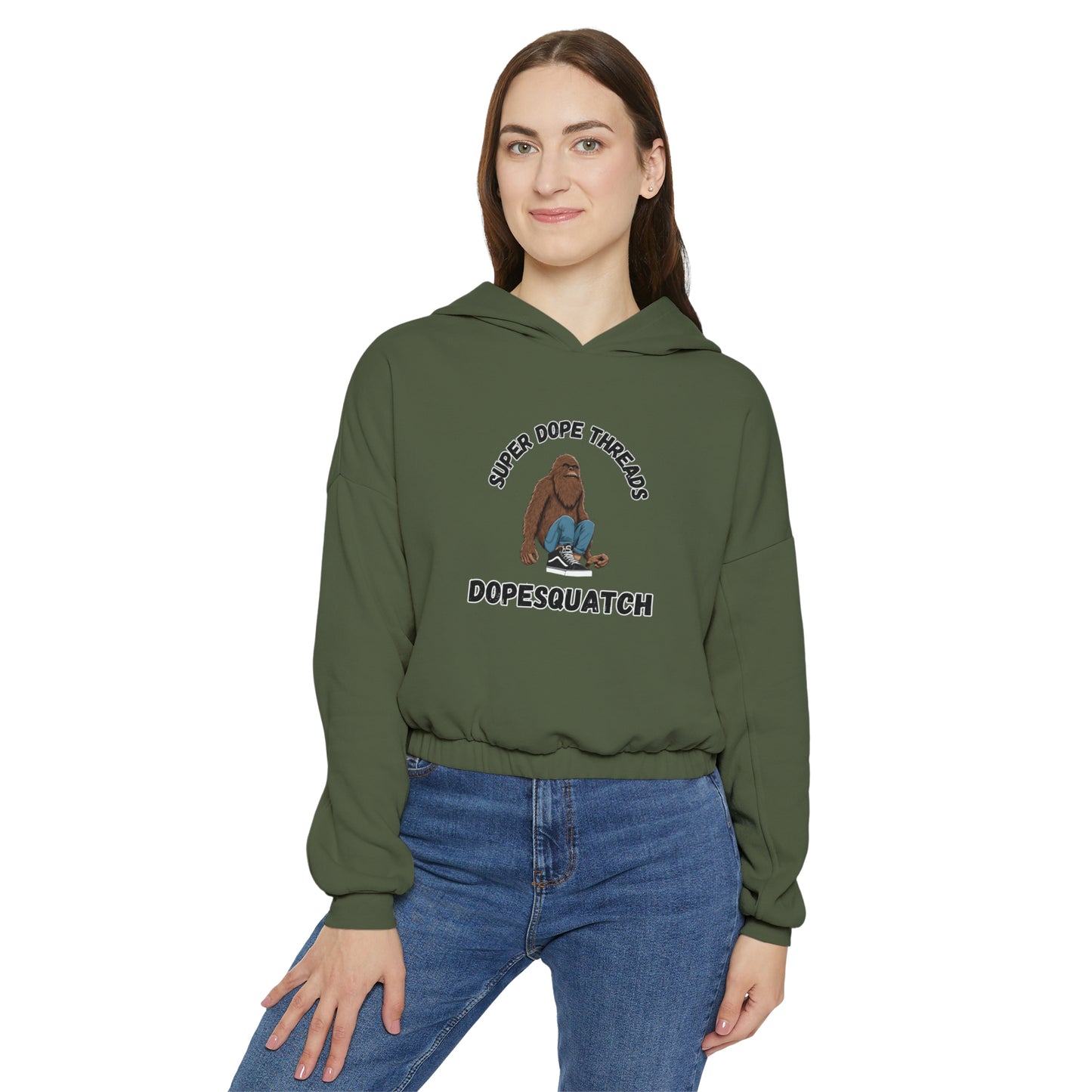 Super Dope Threads - Super Dope Ladies DopeSquatch Cinched Hoodie