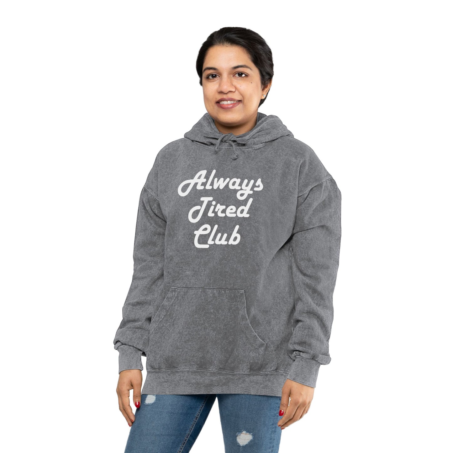 Super Dope Threads - Always Tired Mineral Wash Hoodie