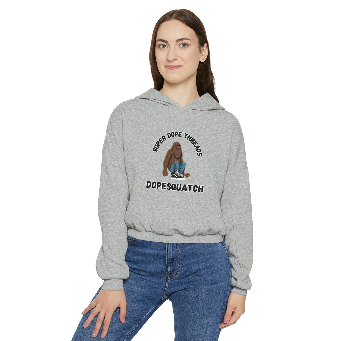 Super Dope Threads - Super Dope Ladies DopeSquatch Cinched Hoodie