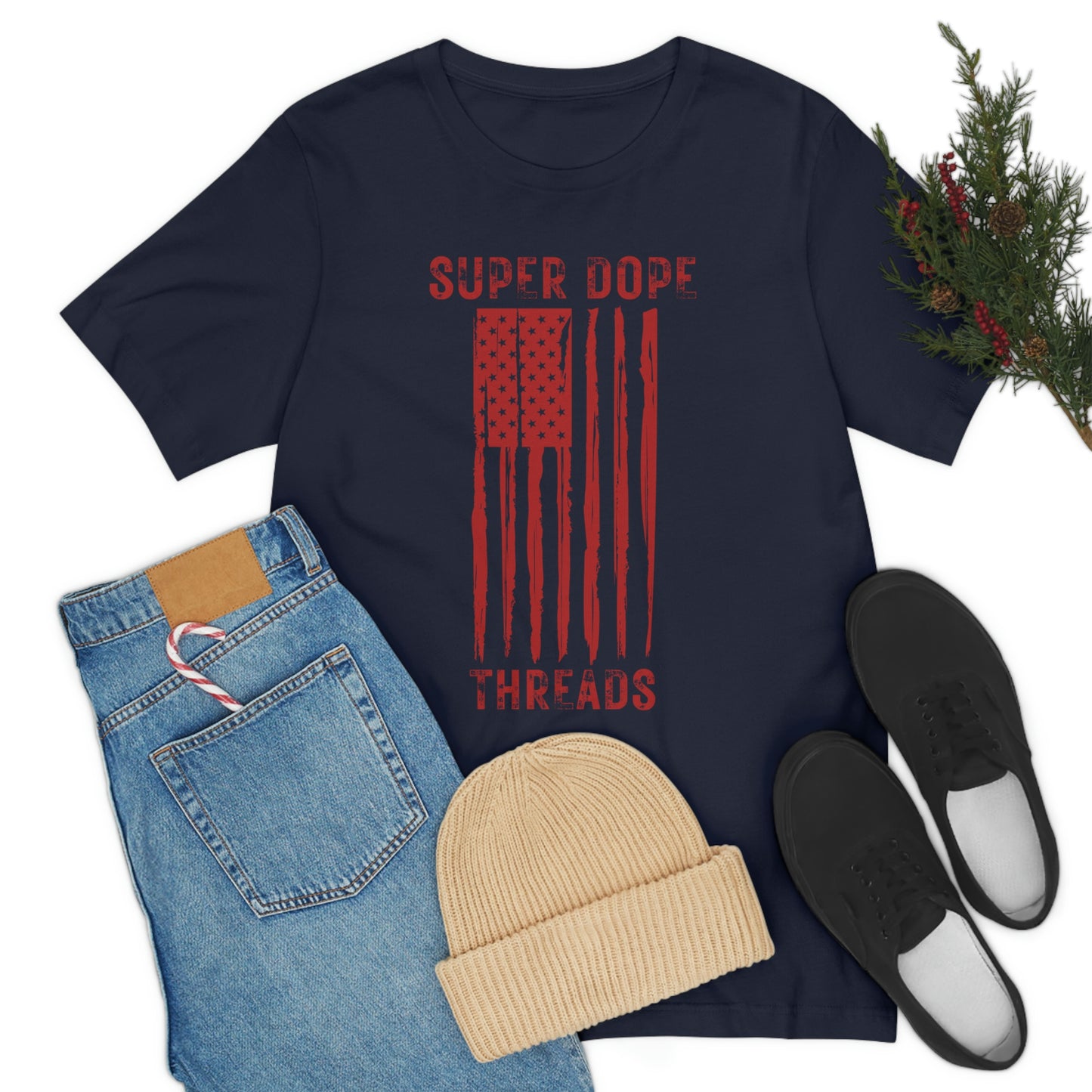 Super Dope Threads - Black n Red American Proud
